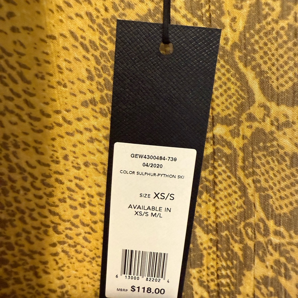 BCBGMaxAzria Gold Snake Print Robe - Picture 3 of 4